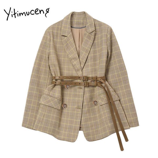yitimuceng houndstooth blazer women winter clothes jackets fall office lady coats sashes single breasted notched khaki 210601, White;black
yitimuceng houndstooth blazer women winter clothes jackets fall office lady coats sashes single breasted notched khaki 210601, White;black