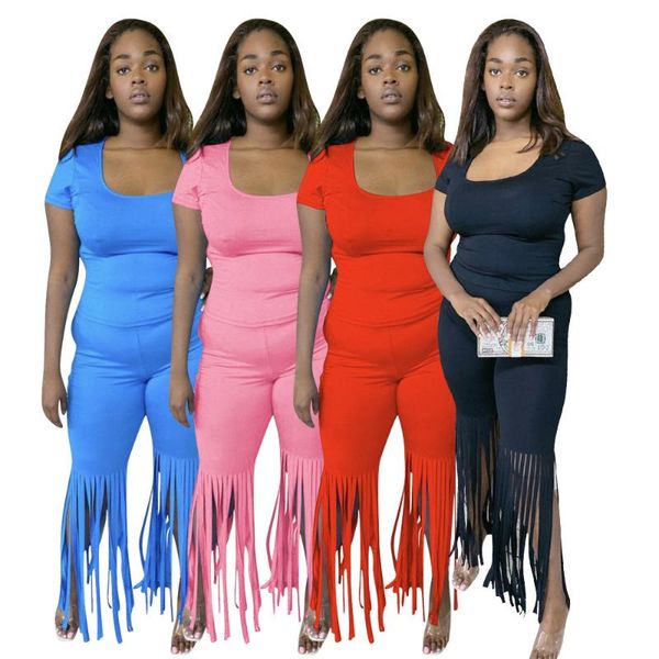 women's tracksuits t women solid two pieces pants sets fashionable tassels short sleeves shirt casual party outfits summer real po, Gray
women's tracksuits t women solid two pieces pants sets fashionable tassels short sleeves shirt casual party outfits summer real po, Gray
