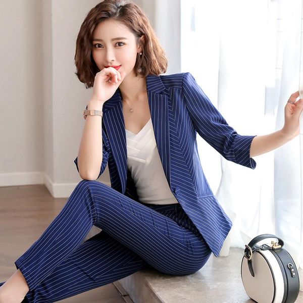 elegant women stripe pant suits formal uniform office lady business work jacket suit female 2 piece pants blazer set plus size women's, White
elegant women stripe pant suits formal uniform office lady business work jacket suit female 2 piece pants blazer set plus size women's, White