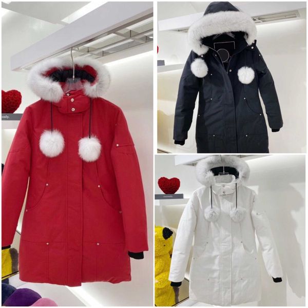 long winter women clothing moose down jacket women winter down parka jassen chaquetas outerwear fur hood down jacket mooses knuckles, Black
long winter women clothing moose down jacket women winter down parka jassen chaquetas outerwear fur hood down jacket mooses knuckles, Black