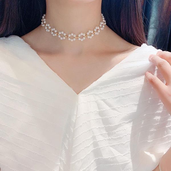 chains web celebrity pearl collarbone chain female korean personality neck jewelry choker necklace short style, Silver
chains web celebrity pearl collarbone chain female korean personality neck jewelry choker necklace short style, Silver