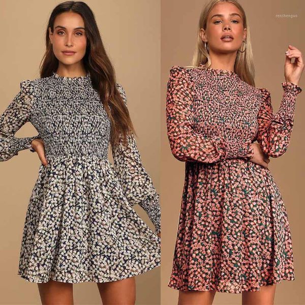 casual dresses floral print dress for women 2021 korean style autumn chiffon female vintage long sleeve elegant midi summer vestidos, Black;gray
casual dresses floral print dress for women 2021 korean style autumn chiffon female vintage long sleeve elegant midi summer vestidos, Black;gray