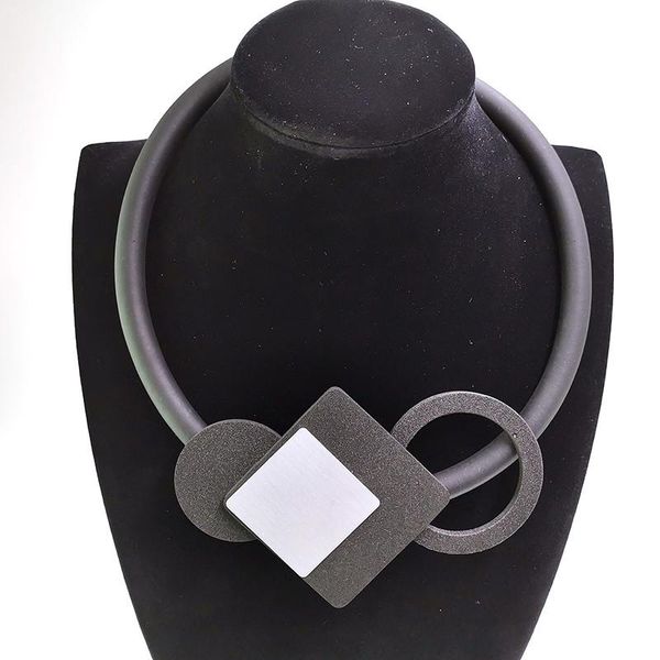 yd&ydbz handmade leather rubber statement necklace for women punk style geometry matching sweater chain choker costume jewelry pendant neckl, Silver
yd&ydbz handmade leather rubber statement necklace for women punk style geometry matching sweater chain choker costume jewelry pendant neckl, Silver