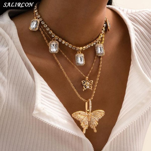 vintage geometric crystal butterfly pendant necklace for women jewelry kpop multi layer tennis chain on the neck choker necklaces, Silver
vintage geometric crystal butterfly pendant necklace for women jewelry kpop multi layer tennis chain on the neck choker necklaces, Silver