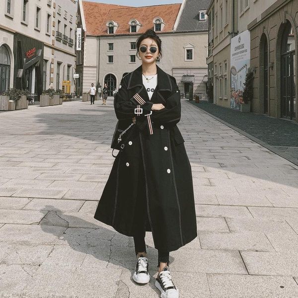 women's trench coats women coat spring autumn windbreaker female black design sense long section ladies cloak fashion korean windproof, Tan;black
women's trench coats women coat spring autumn windbreaker female black design sense long section ladies cloak fashion korean windproof, Tan;black