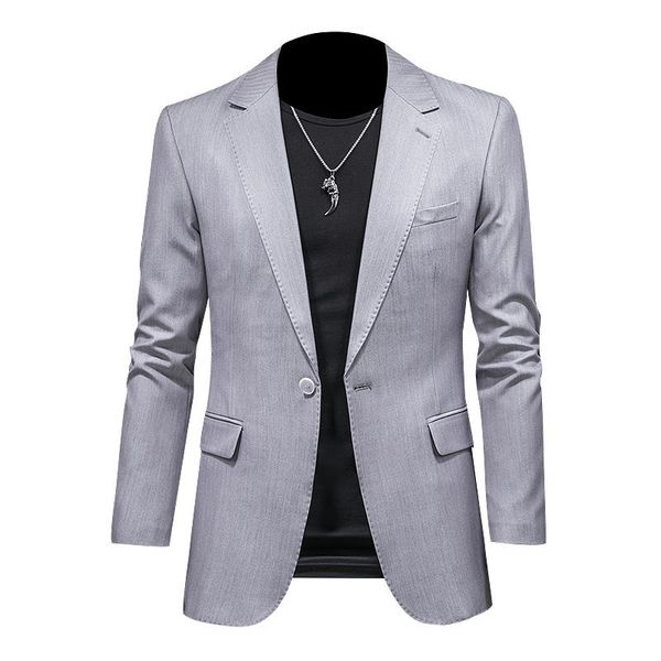men's suits & blazers 2021 solid gray color step collar slim blazer formal business wear one button suit size s-5xl, White;black
men's suits & blazers 2021 solid gray color step collar slim blazer formal business wear one button suit size s-5xl, White;black