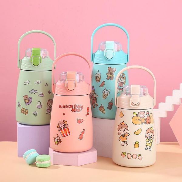 water bottles 1000ml insulation cup cute kettle student portable pot-bellied 304 stainless steel pot with straw
water bottles 1000ml insulation cup cute kettle student portable pot-bellied 304 stainless steel pot with straw