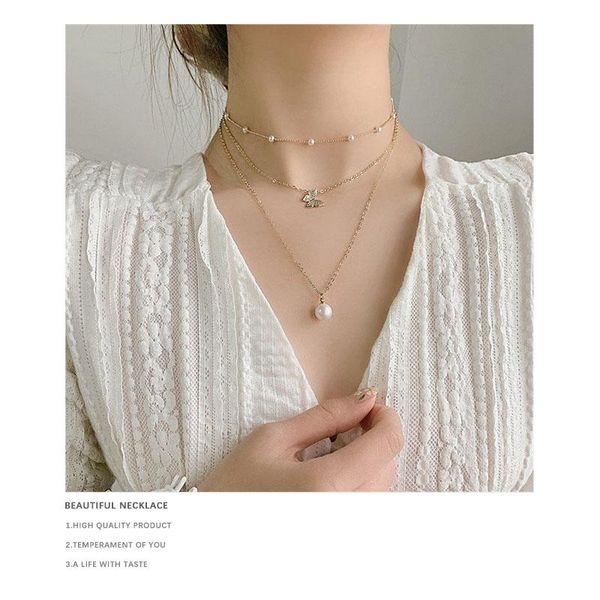bohemian cute butterfly choker necklace for women street style statement gold colorful pearl jewelry chains, Silver
bohemian cute butterfly choker necklace for women street style statement gold colorful pearl jewelry chains, Silver