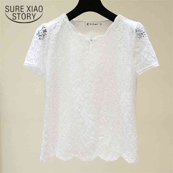 summer plus size short sleeve lace chiffon blouse women korean version solid loose office lady blouses 4805 50 210510, White
summer plus size short sleeve lace chiffon blouse women korean version solid loose office lady blouses 4805 50 210510, White