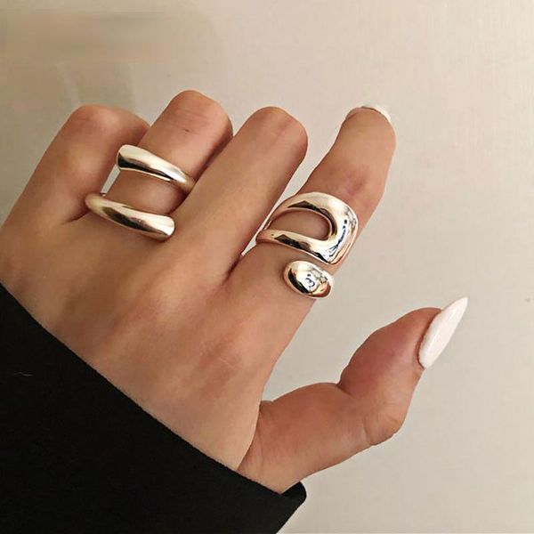 wedding rings minimalist 925 sterling silver for women fashion creative hollow irregular geometric birthday party jewelry gifts, Slivery;golden
wedding rings minimalist 925 sterling silver for women fashion creative hollow irregular geometric birthday party jewelry gifts, Slivery;golden