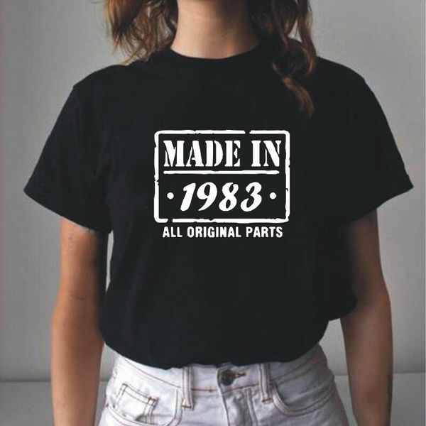 harajuku tee shirt femme summer short sleeve made in 1983 funny t women casual plus size tshirt camiseta mujer women's t-shirt, White
harajuku tee shirt femme summer short sleeve made in 1983 funny t women casual plus size tshirt camiseta mujer women's t-shirt, White
