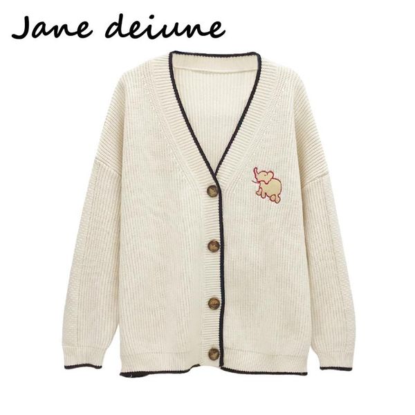 women's knits & tees jane deiune 2021 autumn winter women cardigan warm knitted sweater casual jacket pocket embroidery fashion coat la, White
women's knits & tees jane deiune 2021 autumn winter women cardigan warm knitted sweater casual jacket pocket embroidery fashion coat la, White