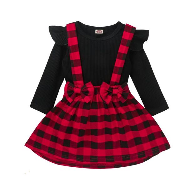 clothing sets 2pcs toddler outfits set solid color o-neck long sleeves t-shirt + plaid suspenders skirt for girls 6 months to 5 years, White
clothing sets 2pcs toddler outfits set solid color o-neck long sleeves t-shirt + plaid suspenders skirt for girls 6 months to 5 years, White