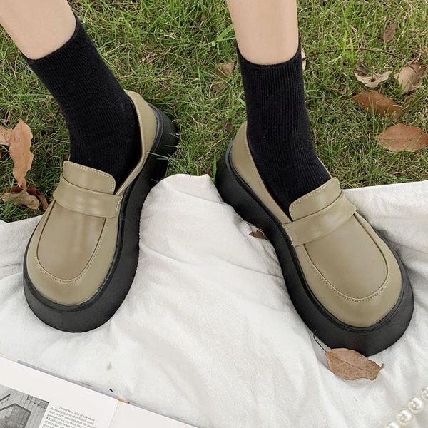 dress shoes rimocy 2021 women's chunky heels loafers autumn round toe platform woman shallow mouth slip on students female, Black
dress shoes rimocy 2021 women's chunky heels loafers autumn round toe platform woman shallow mouth slip on students female, Black