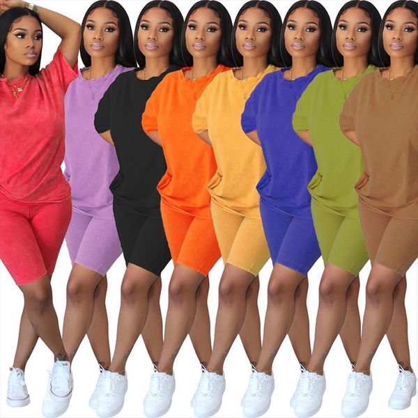 summer casual solid color womens tracksuits t shirt two piece shorts set loose home sports jogging biker suit outfits, Gray
summer casual solid color womens tracksuits t shirt two piece shorts set loose home sports jogging biker suit outfits, Gray