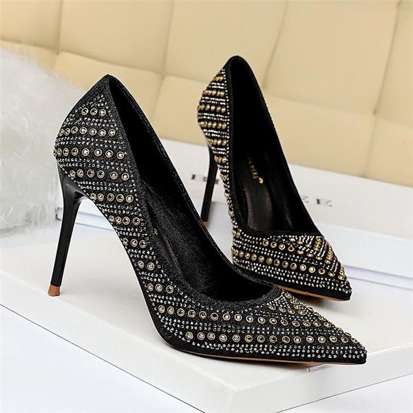 dress shoes large size women high heels rivet stiletto pumps luxury designer glitter crystal wedding party, Black
dress shoes large size women high heels rivet stiletto pumps luxury designer glitter crystal wedding party, Black