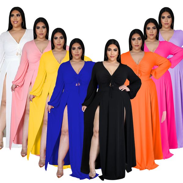 casual dresses wholesale items plus size y2k dress womens party club maxi 2021 summer solid v-neck long sleeve split clothes m7166 by dhl, Black;gray
casual dresses wholesale items plus size y2k dress womens party club maxi 2021 summer solid v-neck long sleeve split clothes m7166 by dhl, Black;gray