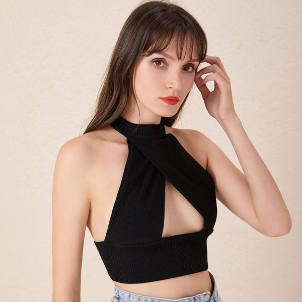 women's tanks & camis 2021 summer stretch bandage vest female tight thin tank ladies night club party halter cross v collar wild banque, White
women's tanks & camis 2021 summer stretch bandage vest female tight thin tank ladies night club party halter cross v collar wild banque, White