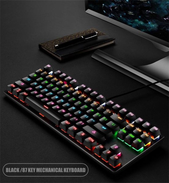 keyboards mechanical keyboard gaming gamer 87 keys colorful led illuminated backlit wired computer for lappc games
keyboards mechanical keyboard gaming gamer 87 keys colorful led illuminated backlit wired computer for lappc games