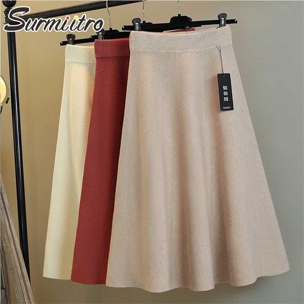 surmiitro fashion autumn winter knitted midi long skirt women elegantkorean style mid-length high waist a line female 211124, Black
surmiitro fashion autumn winter knitted midi long skirt women elegantkorean style mid-length high waist a line female 211124, Black