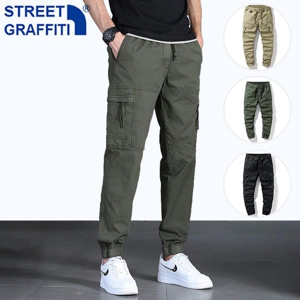 men's pants men tactical cargo cotton multiple pocket joggers 2021 hip hop street fashion sweatpants tie feet trousers, Black
men's pants men tactical cargo cotton multiple pocket joggers 2021 hip hop street fashion sweatpants tie feet trousers, Black