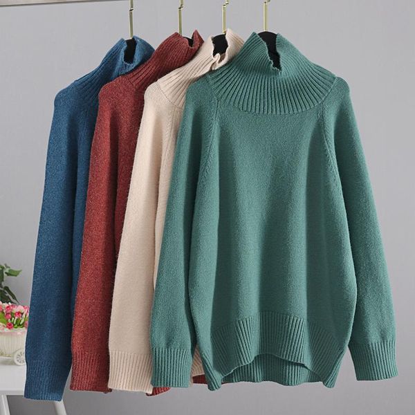 women's sweaters 2021 fall winter women knit turtleneck cashmere sweater oversized loose casual basic pullover jumper long sleeve, White;black
women's sweaters 2021 fall winter women knit turtleneck cashmere sweater oversized loose casual basic pullover jumper long sleeve, White;black