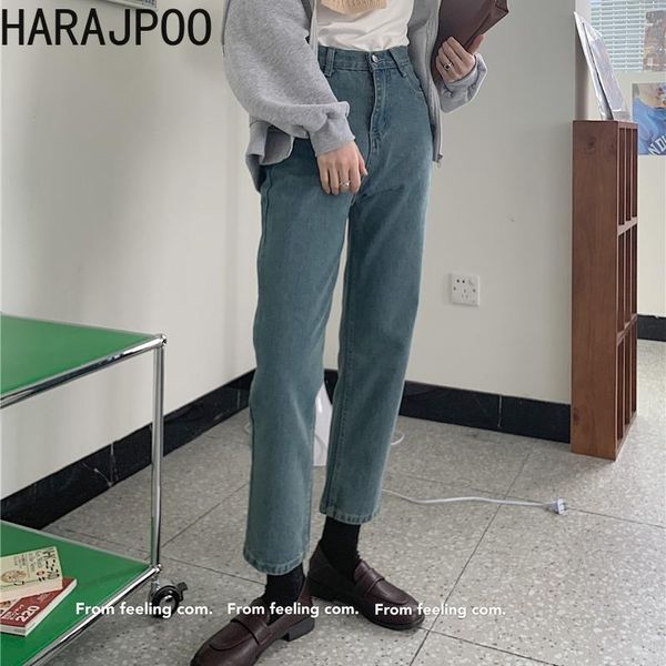 women's jeans harajpoo women pants 2021 spring autumn korean ins trendy girls harajuku style vintage loose high-waist straight cropped, Blue
women's jeans harajpoo women pants 2021 spring autumn korean ins trendy girls harajuku style vintage loose high-waist straight cropped, Blue