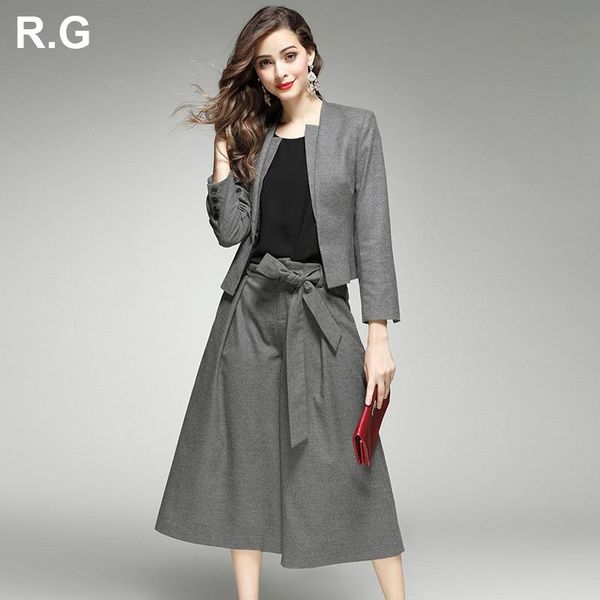 women's suits & blazers rg elegant women wool blazer pants cashmere jacket coat wide leg pant 2 piece set ol lady work wear autumn wint, White;black
women's suits & blazers rg elegant women wool blazer pants cashmere jacket coat wide leg pant 2 piece set ol lady work wear autumn wint, White;black