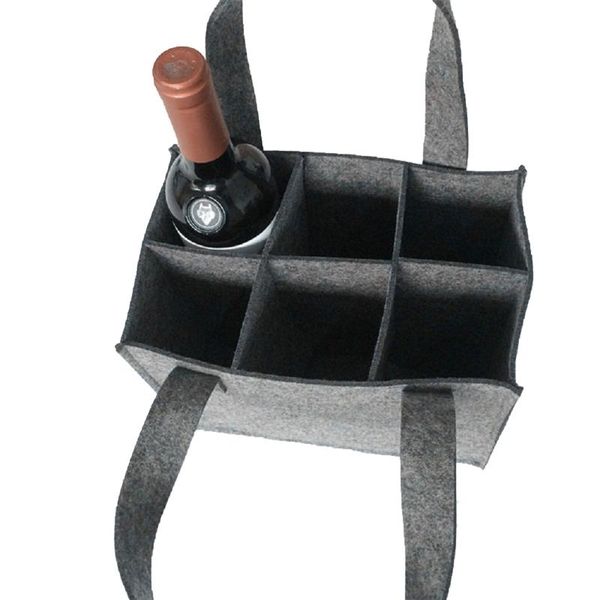 protable felt wine storage bag with 6 grids comfortable carry handle large bottle carrier bags
protable felt wine storage bag with 6 grids comfortable carry handle large bottle carrier bags
