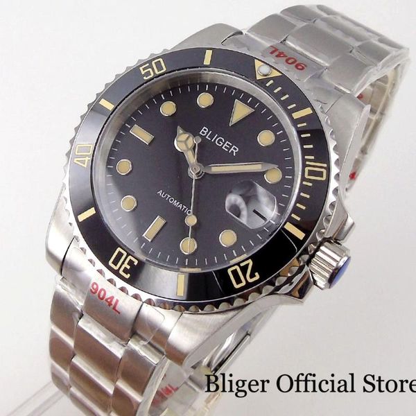 wristwatches bliger sub 40mm automatic miyota 8215 men watch brushed steel glide lock band yellow index hand unidrectional bezel, Slivery;brown
wristwatches bliger sub 40mm automatic miyota 8215 men watch brushed steel glide lock band yellow index hand unidrectional bezel, Slivery;brown