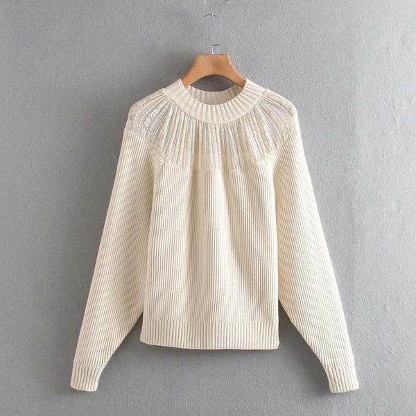 women's sweaters women winter patchwork lace knitting sweater 2021 fashion girls ladies beige solid simple pullover female warm stylish, White;black
women's sweaters women winter patchwork lace knitting sweater 2021 fashion girls ladies beige solid simple pullover female warm stylish, White;black
