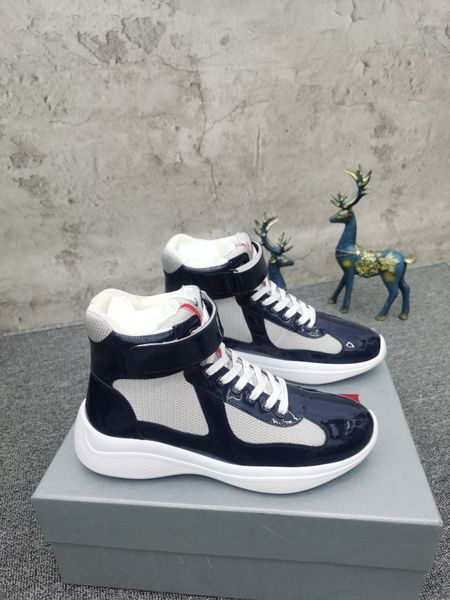 americas cup sneakers luxury designer men classics casual shoes patent leather and nylon upper rubber sole high-sneaker comfortable size 38-, Black
americas cup sneakers luxury designer men classics casual shoes patent leather and nylon upper rubber sole high-sneaker comfortable size 38-, Black
