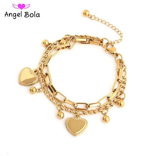link, chain stainless steel multi-layer heart-shaped women's charm bracelet party wedding holiday gift luxury jewelry wholesale, Black
link, chain stainless steel multi-layer heart-shaped women's charm bracelet party wedding holiday gift luxury jewelry wholesale, Black