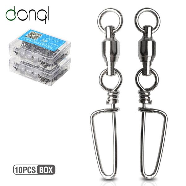 fishing hooks donql 10pcs/ box high strength swivels connector ball bearing snap 0#-6# rolling swivel for fishhook lure sea
fishing hooks donql 10pcs/ box high strength swivels connector ball bearing snap 0#-6# rolling swivel for fishhook lure sea