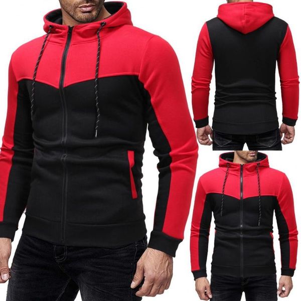 men's sweaters hoodie color block sporty zipper windproof patchwork men for vacation, White;black
men's sweaters hoodie color block sporty zipper windproof patchwork men for vacation, White;black