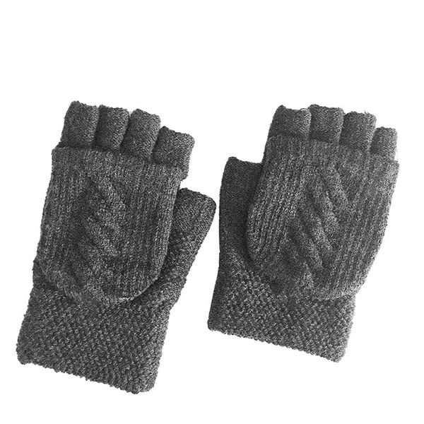 cycling gloves 1 pair knitted flip adjustable half finger full winter outdoor hiking warm cotton mittens, Black
cycling gloves 1 pair knitted flip adjustable half finger full winter outdoor hiking warm cotton mittens, Black