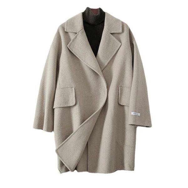 women's wool & blends shuchan winter clothes for women blend office lady covered button turn-down collar coat elegant, Black
women's wool & blends shuchan winter clothes for women blend office lady covered button turn-down collar coat elegant, Black