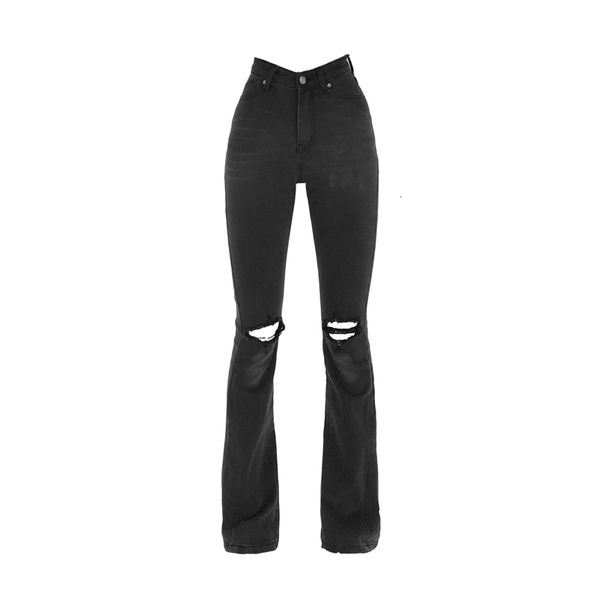 women's jeans black long women basic classic high waist girls flared hole denim pants elastic stretch qmzk, Blue
women's jeans black long women basic classic high waist girls flared hole denim pants elastic stretch qmzk, Blue