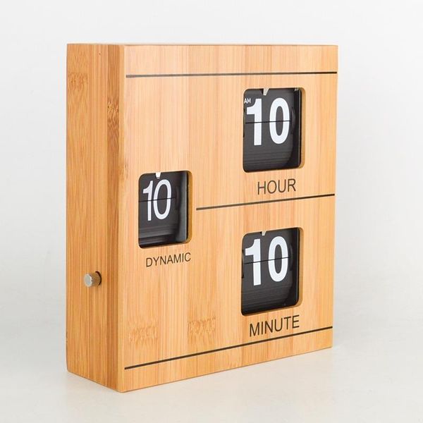 desk & table clocks creative bamboo wood flip clock automatic living room retro watch office horloge home decor gift
desk & table clocks creative bamboo wood flip clock automatic living room retro watch office horloge home decor gift