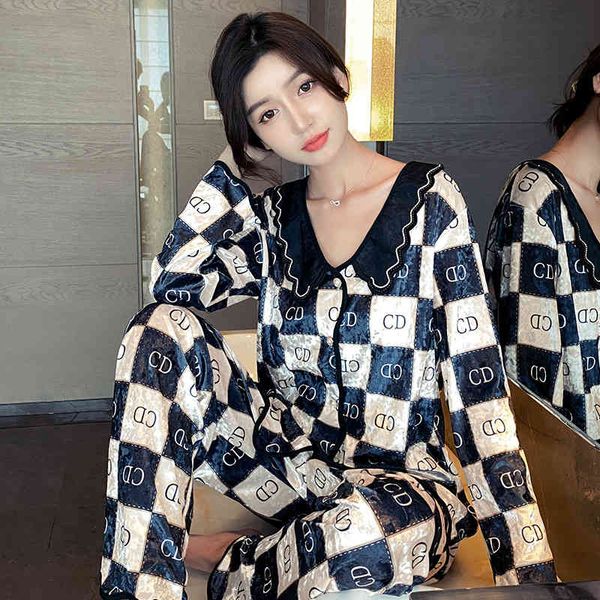 design clothing golden velvet pajamas women's long sleeve clothes autumn and winter printing new cardigan temperament net red, White
design clothing golden velvet pajamas women's long sleeve clothes autumn and winter printing new cardigan temperament net red, White