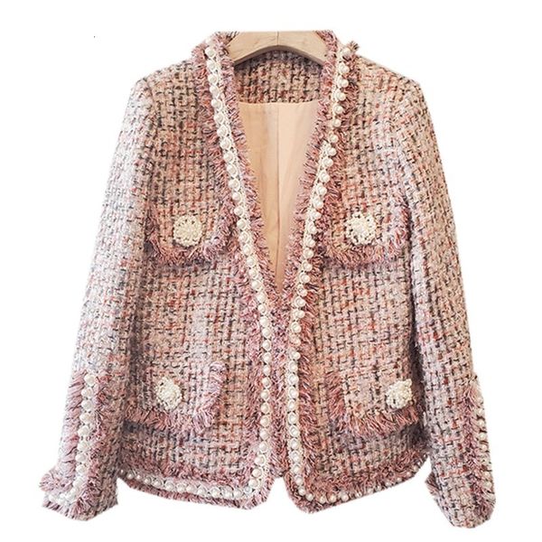 chic elegant french women v-neck pearls tassels cardigan jacket ladies winter wind coat, Black;brown
chic elegant french women v-neck pearls tassels cardigan jacket ladies winter wind coat, Black;brown
