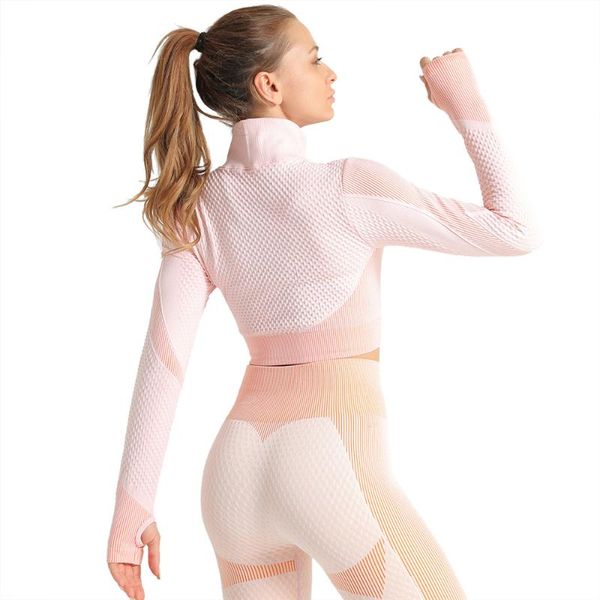 yoga outfit set splicing ribbed women gym clothing long sleeve high waist leggings fitness wear workout seamless sportswear
yoga outfit set splicing ribbed women gym clothing long sleeve high waist leggings fitness wear workout seamless sportswear
