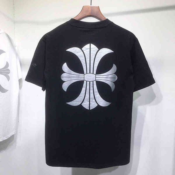 2021 charo sanskrit leather cross back reflective loose short sleeve t-shirt for men and women, White;black
2021 charo sanskrit leather cross back reflective loose short sleeve t-shirt for men and women, White;black