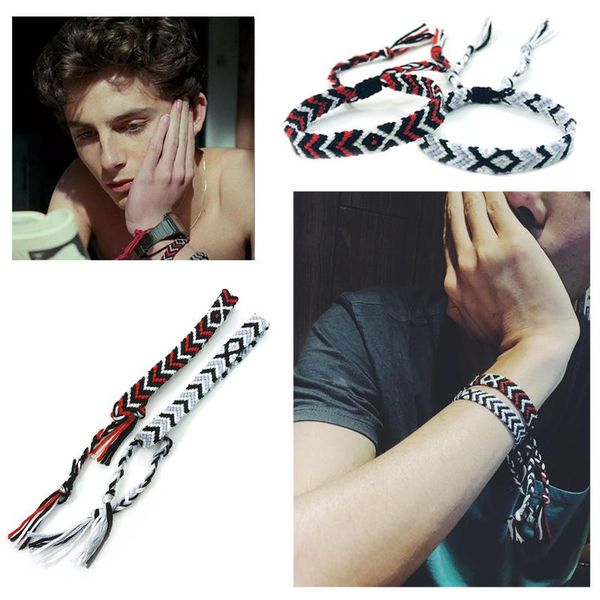 tennis tv show call me by your name t-elio bracelet lovers handmade knitted cosplay chains rope bracelets jewelry women mens gift 2pcs, Golden;silver
tennis tv show call me by your name t-elio bracelet lovers handmade knitted cosplay chains rope bracelets jewelry women mens gift 2pcs, Golden;silver