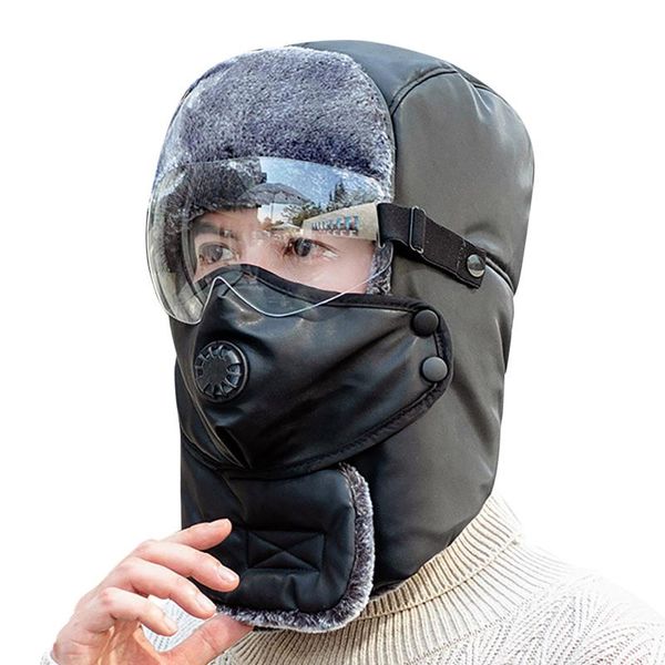 berets outdoor cap cycling goggles detachable protection hats winter warm face mask luminous solid skiing, Blue;gray
berets outdoor cap cycling goggles detachable protection hats winter warm face mask luminous solid skiing, Blue;gray