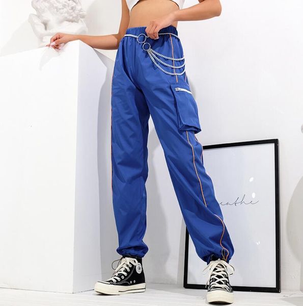 women's pants & capris summer street fashion striped stitching casual trousers, Black;white
women's pants & capris summer street fashion striped stitching casual trousers, Black;white