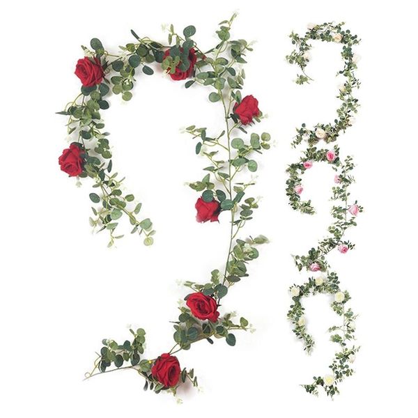 artificial eucalyptus garland with roses flower vine fake plants ivy for wedding party garden farmhouse home decor decorative flowers & wrea
artificial eucalyptus garland with roses flower vine fake plants ivy for wedding party garden farmhouse home decor decorative flowers & wrea