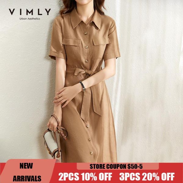 party dresses vimly linen dress for women 2021 summer french office lady short sleeve high waist with belt midi shirt female f8132, White;black
party dresses vimly linen dress for women 2021 summer french office lady short sleeve high waist with belt midi shirt female f8132, White;black