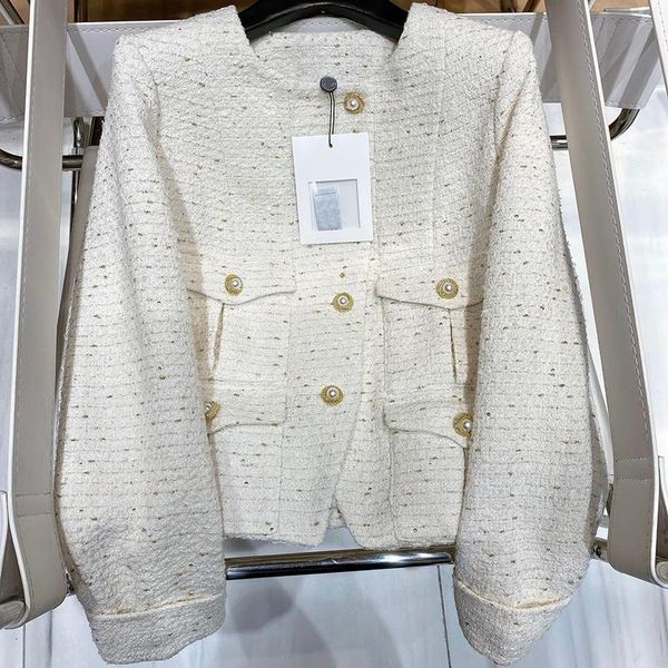 women's jackets 2021 high-end casual fashion tweed jacket women coat o-neck pearls-cap-buttons four-pockets sequins outerwear la, Black;brown
women's jackets 2021 high-end casual fashion tweed jacket women coat o-neck pearls-cap-buttons four-pockets sequins outerwear la, Black;brown