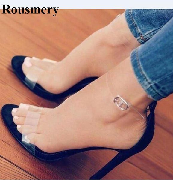summer fashion open toe transparent strap high heel sandals women elegant one evening dress shoes, Black
summer fashion open toe transparent strap high heel sandals women elegant one evening dress shoes, Black